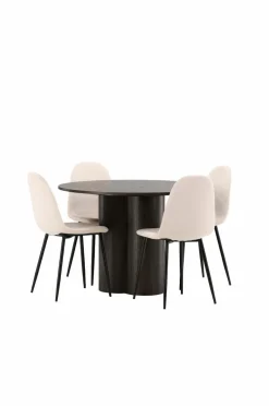 Venture Home Spisegruppe Olivia med 4 stole Polar
