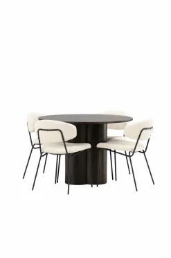 Venture Home Spisegruppe Olivia med 4 stole Chico