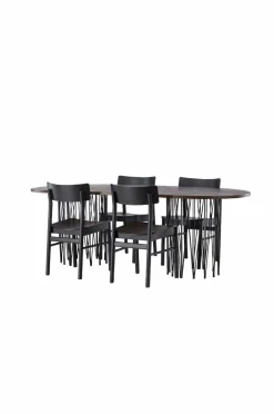 Venture Home Spisegruppe Stone Oval og stolene Montros