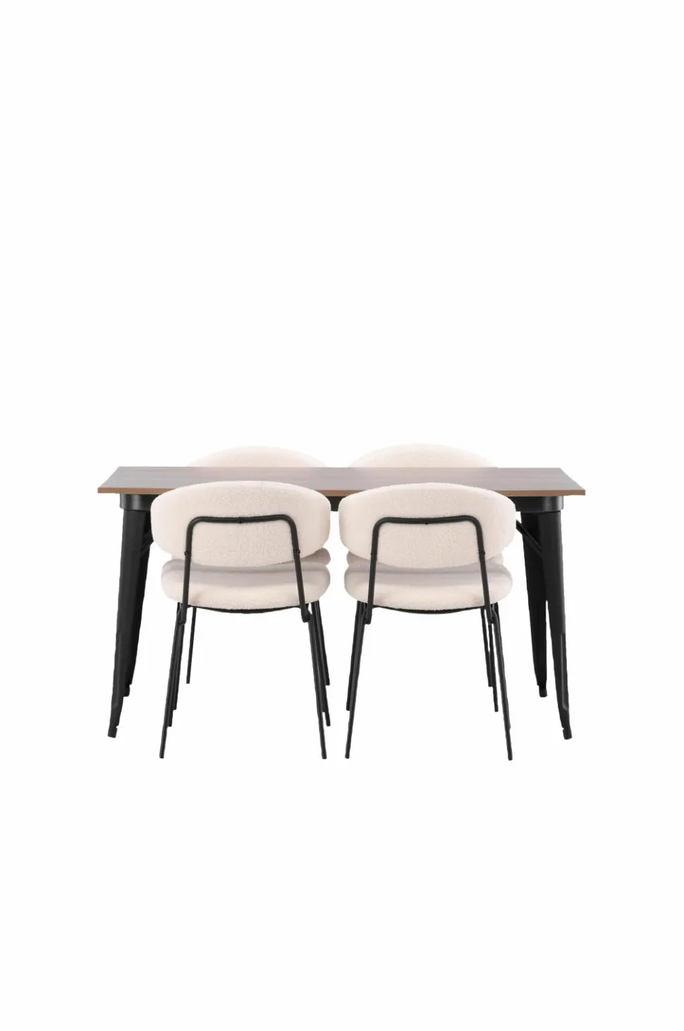 Venture Home Spisegruppe Tempe med 4 spisebordsstole Chico