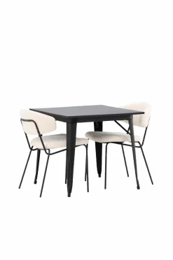 Venture Home Spisegruppe Tempe med 2 spisebordsstole Chico