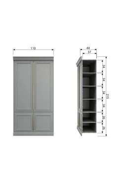 WOOOD Garderobeskab Organize, 215x110x44 cm